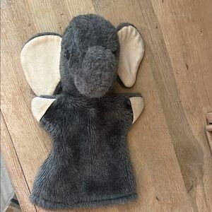 Vintage Omega Puppet Shop Elephant 1984 Gray 12” Tall Teacher Therapist